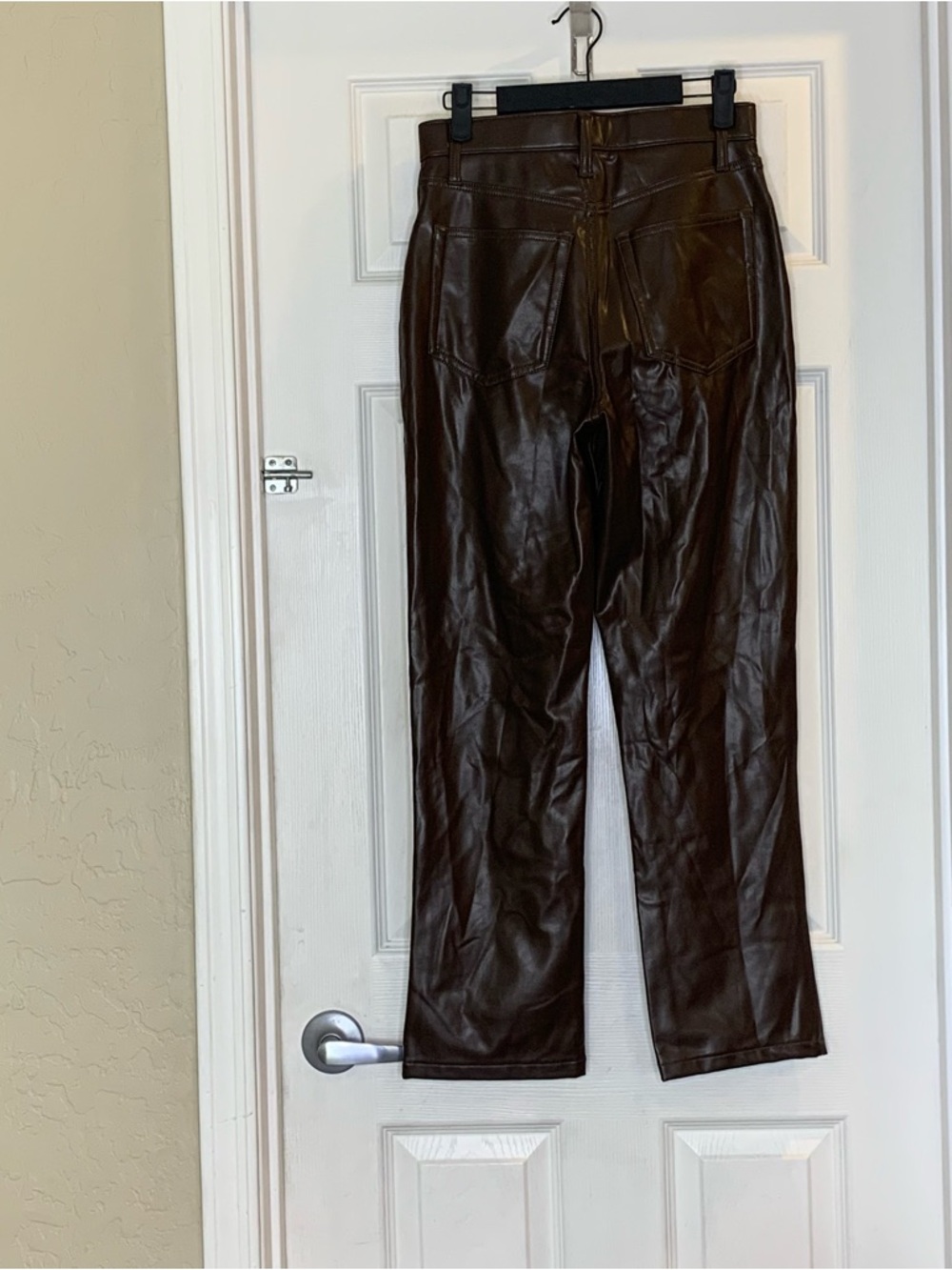 Abercrombie & Fitch The 90s Straight Ultra High Rise Poly Coated Pants Size 2S - Picture 2 of 11